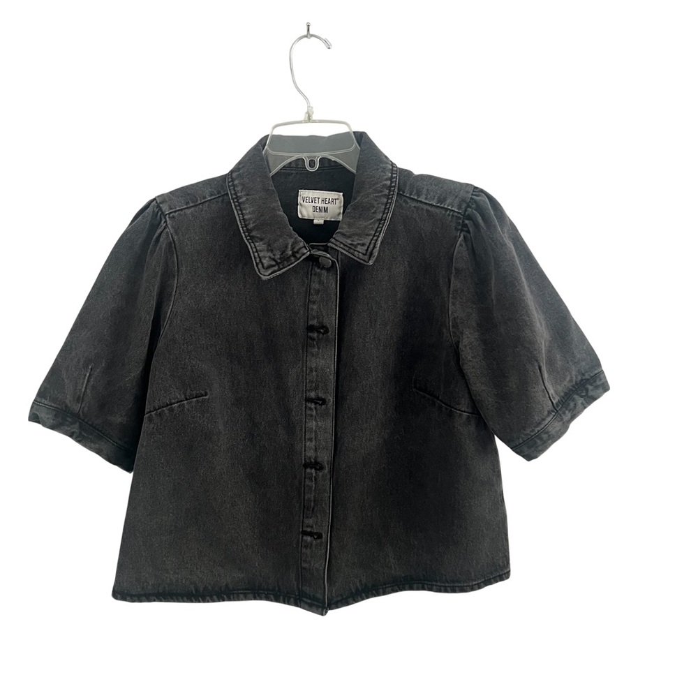 Velvet Heart Black Jean Jacket